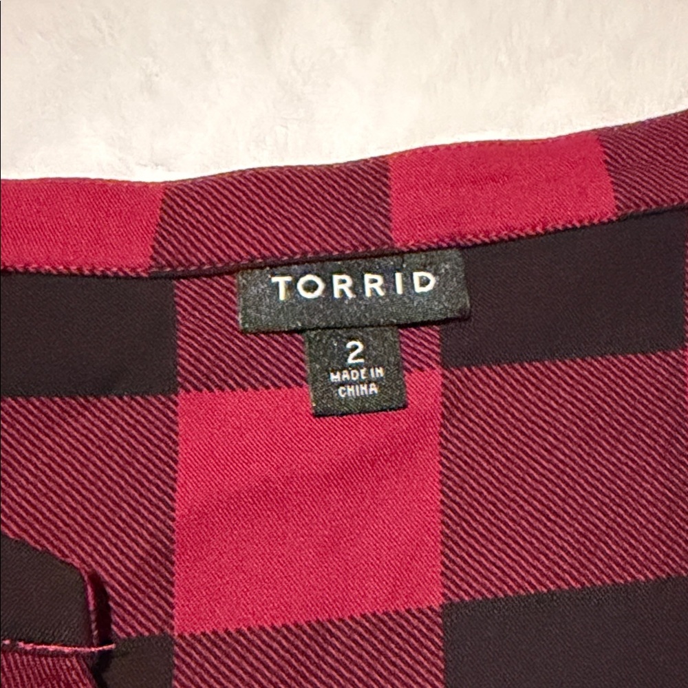 Torrid black/berry plaid dress - Picture 4 of 5